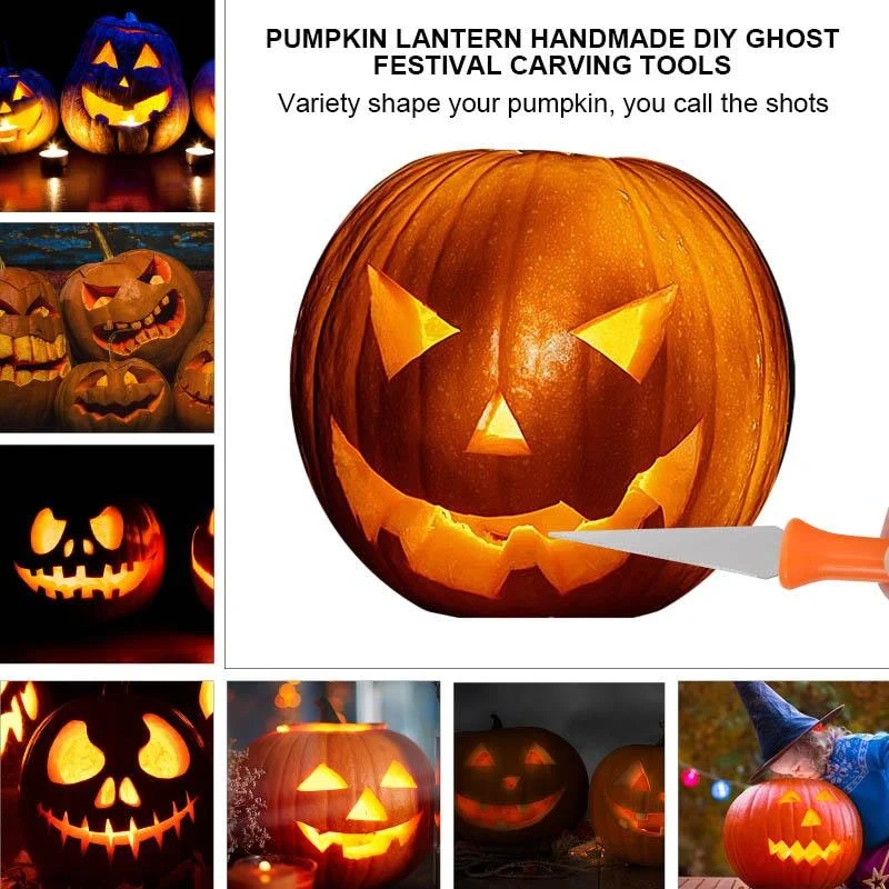 Halloween Stainless Steel Pumpkin Carving Kit, 8 Tools with Case, Tree