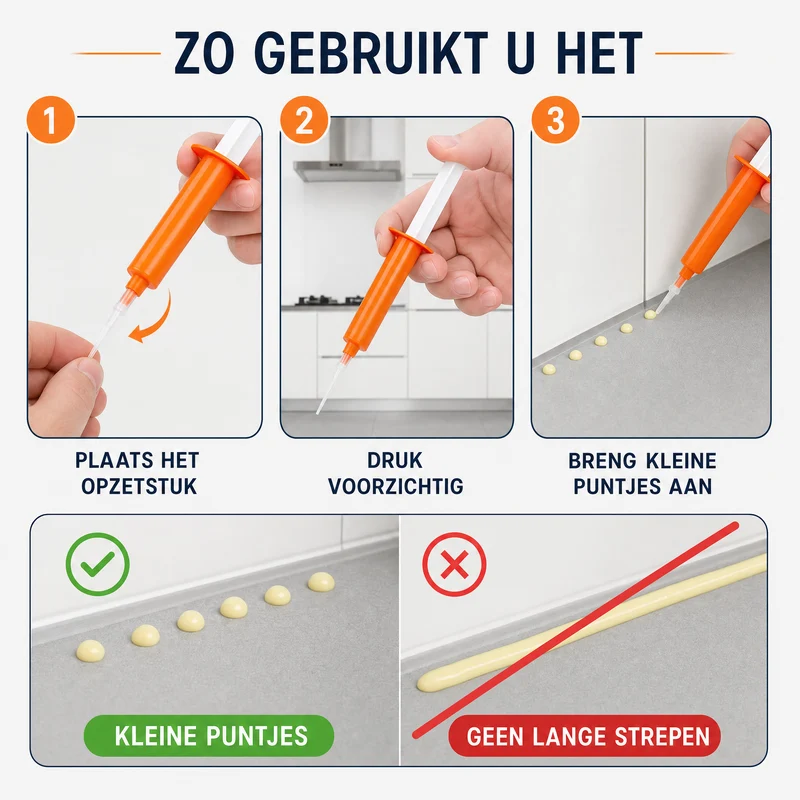 Kakkerlakken Gel 3 Stuks – Lokmiddel met Precisieapplicator voor Gerichte Bestrijding