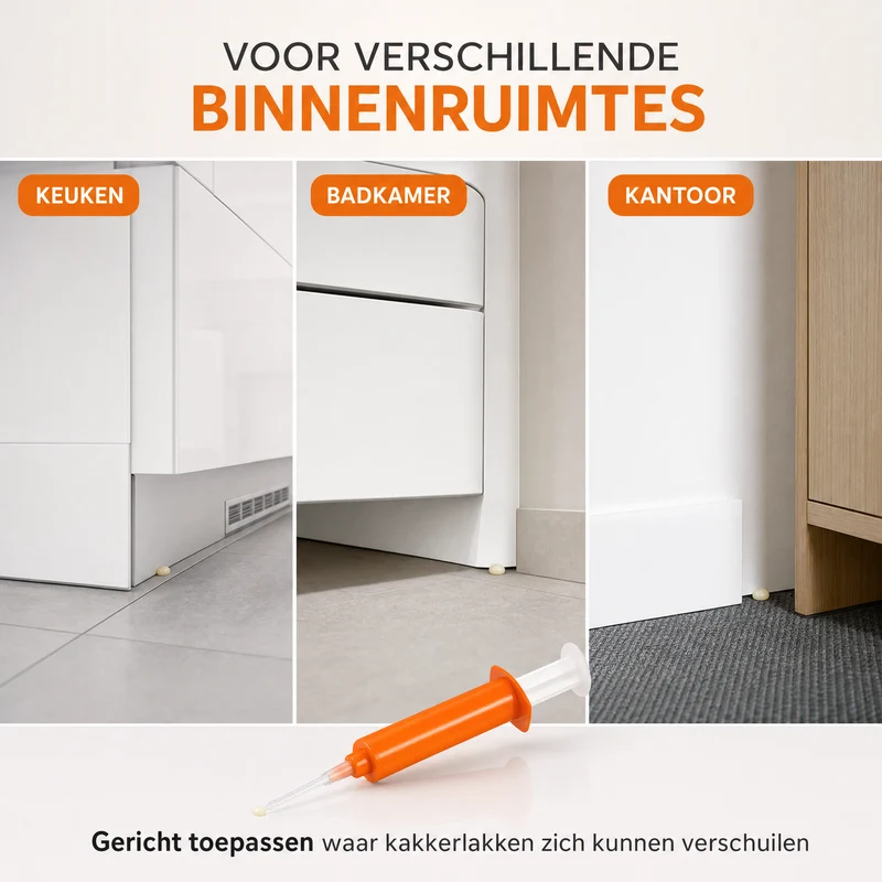Kakkerlakken Gel 3 Stuks – Lokmiddel met Precisieapplicator voor Gerichte Bestrijding