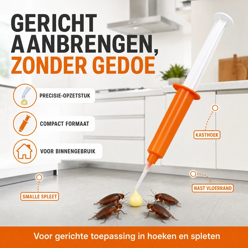 Kakkerlakken Gel 3 Stuks – Lokmiddel met Precisieapplicator voor Gerichte Bestrijding