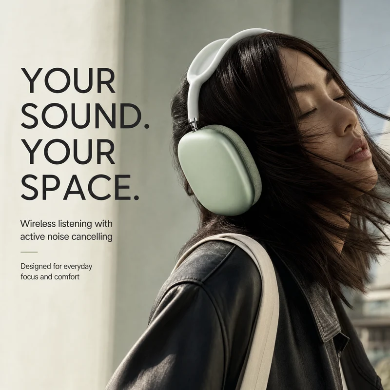 Bluetooth Koptelefoon – Draadloos, Comfortabel & Met Actieve Ruisonderdrukking