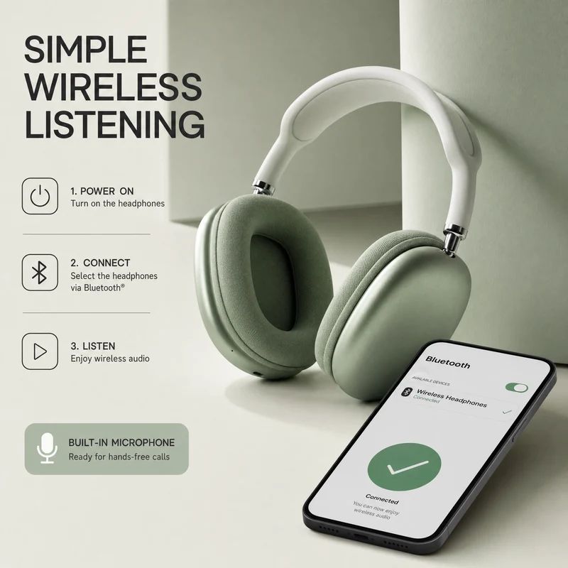 Bluetooth Koptelefoon – Draadloos, Comfortabel & Met Actieve Ruisonderdrukking