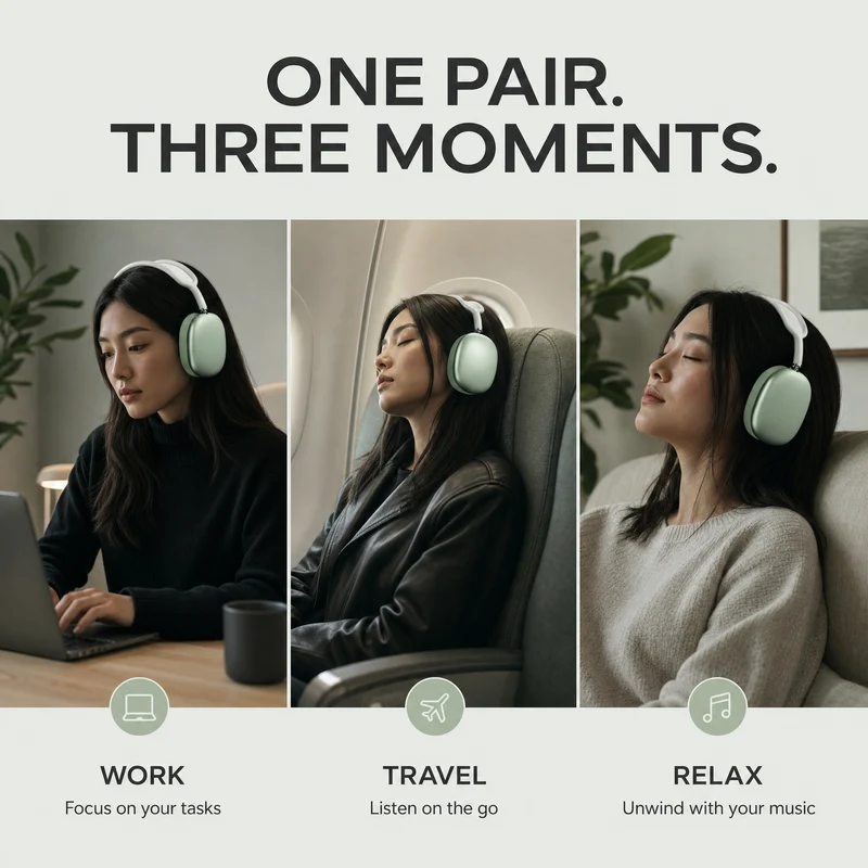 Bluetooth Koptelefoon – Draadloos, Comfortabel & Met Actieve Ruisonderdrukking