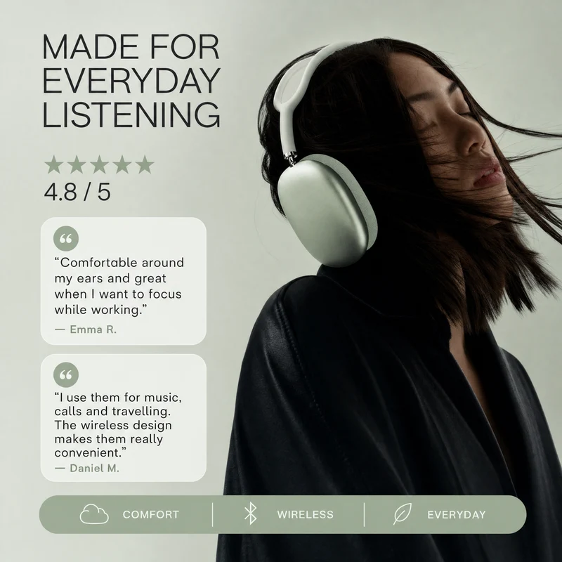 Bluetooth Koptelefoon – Draadloos, Comfortabel & Met Actieve Ruisonderdrukking