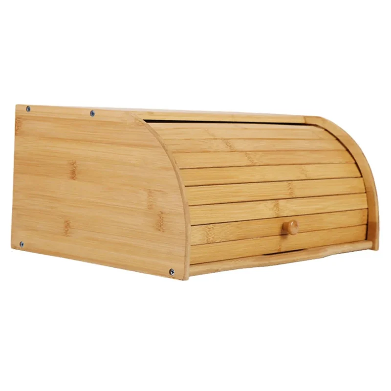 Houten brooddoos – massief met schuifdeksel voor op het aanrecht