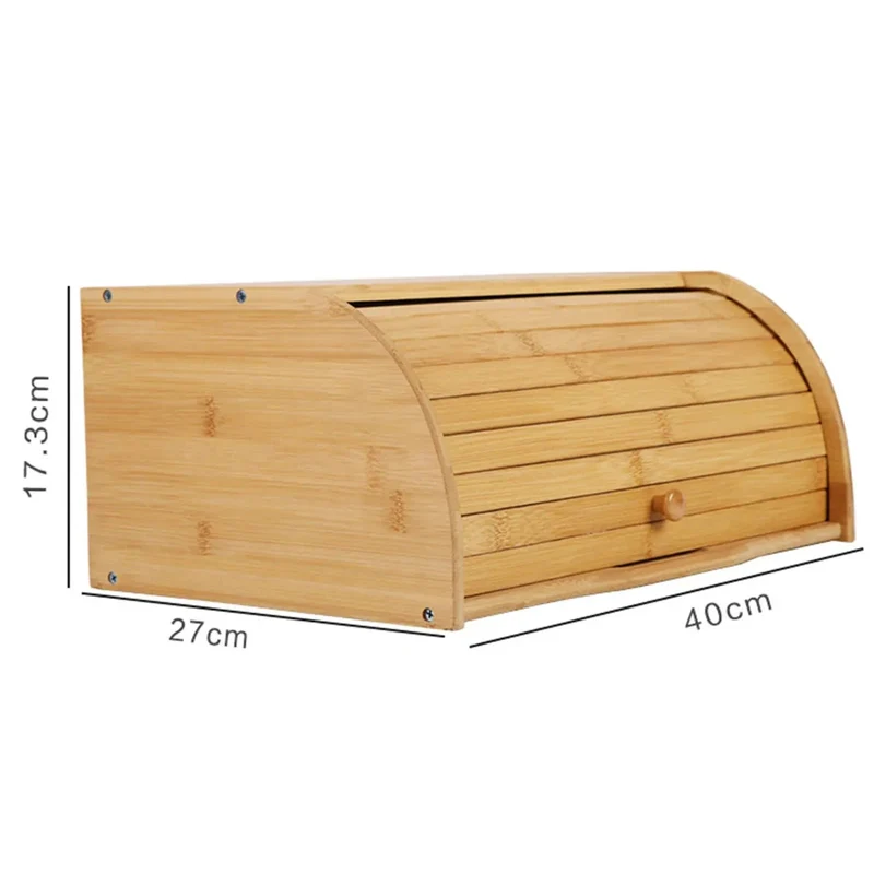Houten brooddoos – massief met schuifdeksel voor op het aanrecht
