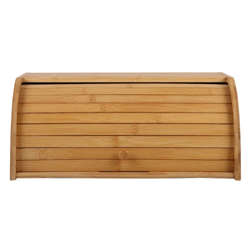 Houten brooddoos – massief met schuifdeksel voor op het aanrecht