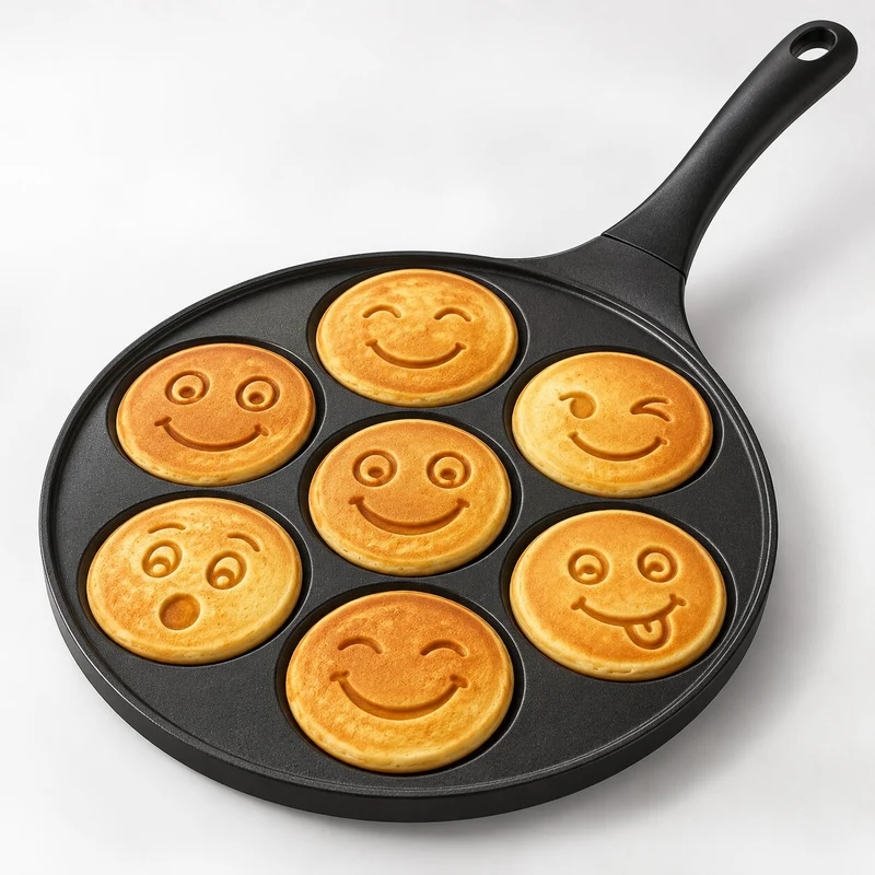 Pfannkuchen Pfanne mit 7 Smiley-Formen | PanSmile