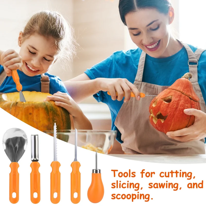 Halloween 13-Piece Pumpkin Carving Set, Stainless Steel Tools