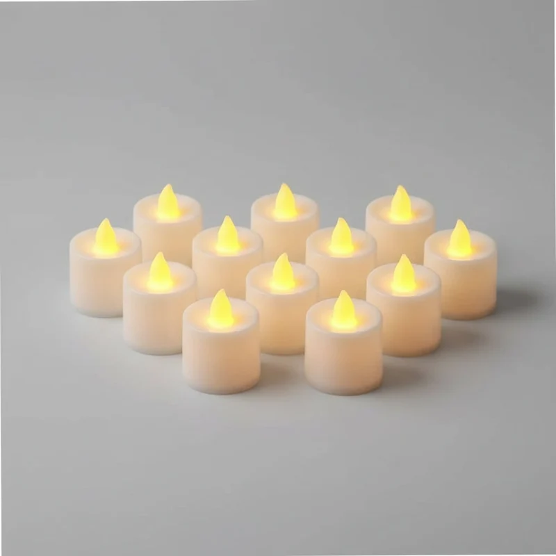 Halloween LED Battery-Operated Candles with Flame Effect, Decorative Tealights
