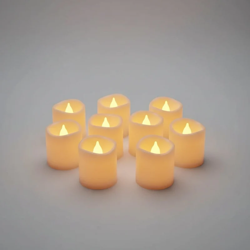 Halloween LED Battery-Operated Candles with Flame Effect, Decorative Tealights