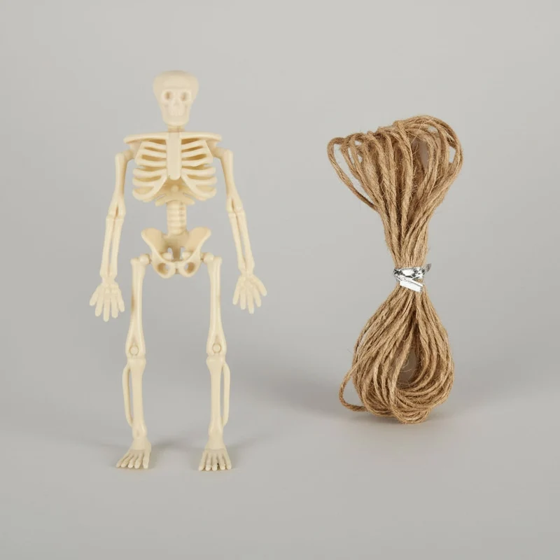 Halloween Miniature Moving Skeleton Decorations with Hanging String