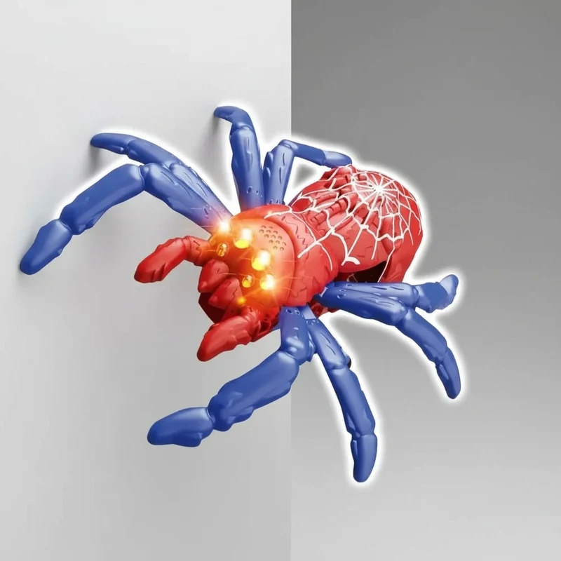 Halloween Remote-Controlled Spider Toy That Walks on Walls with LED Eyes and Climbing Function