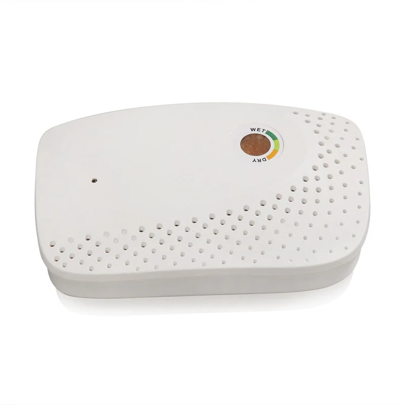 Rechargeable Mini Dehumidifier for Bathroom with Silica Gel Beads and Moisture Gauge