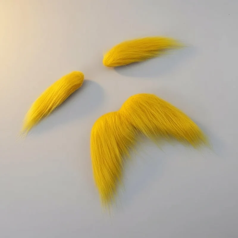 Mustache Costumes Halloween with Fake Eyebrows Set Bushy Synthetic Fur