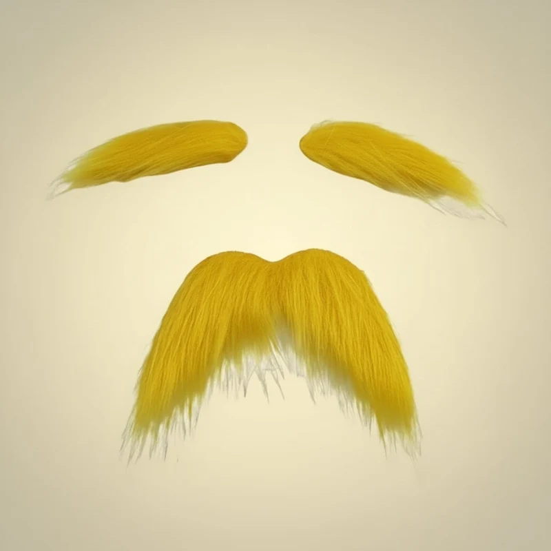 Mustache Costumes Halloween with Fake Eyebrows Set Bushy Synthetic Fur