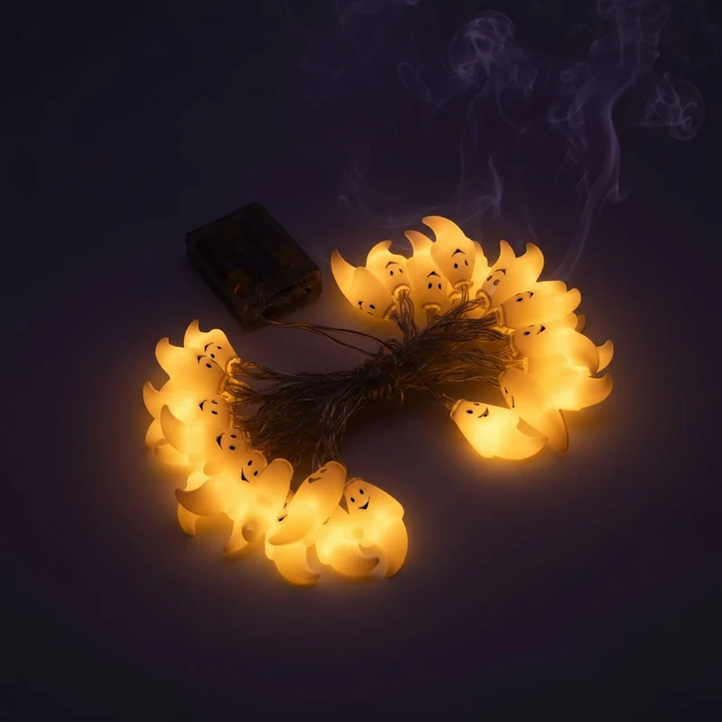 Halloween Ghost String Lights for Outdoor Patio and Indoor Decoration with LED