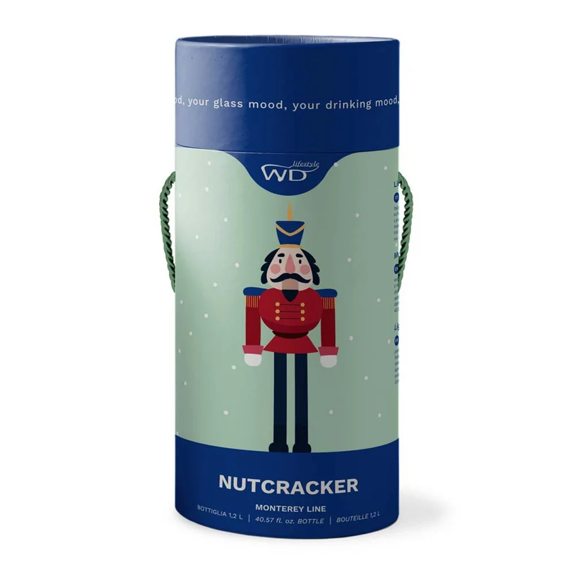 BOTTIGLIA IN VETRO BOROSILICATO CON TAPPO 1,2L SCHIACCIANOCI