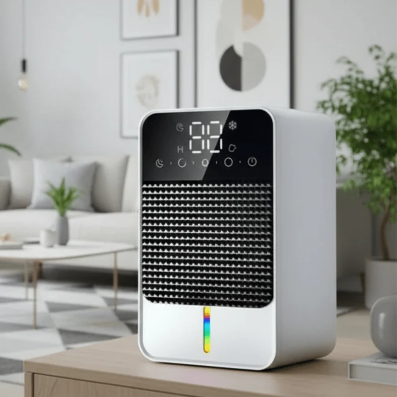 Portable Mini Dehumidifier with LED Touch Panel and 1500ml Tank for Bedroom