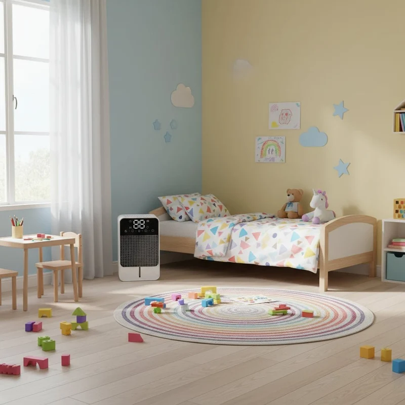 Portable Mini Dehumidifier with LED Touch Panel and 1500ml Tank for Bedroom