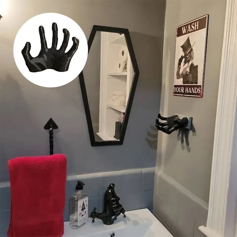 Demon Hand Wall Hook with Matte Black Finish for Keys and Jewelry Hanger