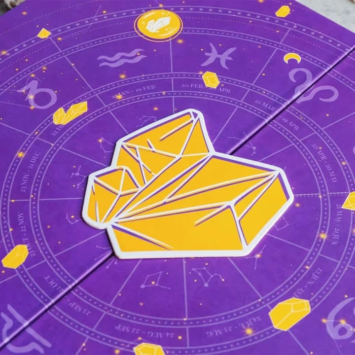 Halloween Advent Calendar for Children and Girls with Natural Crystal Minerals
