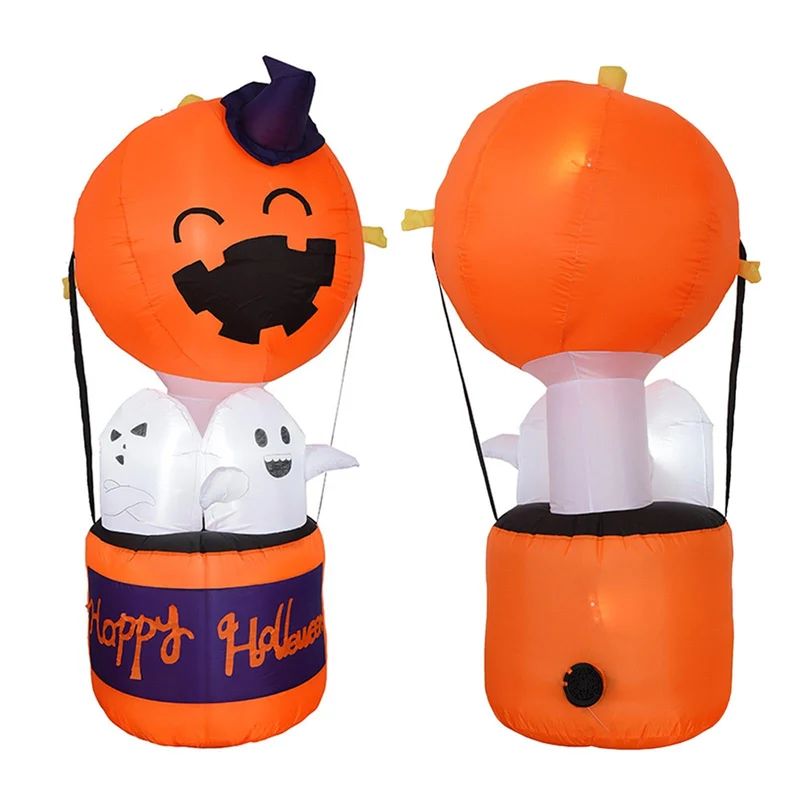 Halloween Inflatables Blow Up Decoration with Pumpkin Ghosts LED Lighting and Built-In Blower