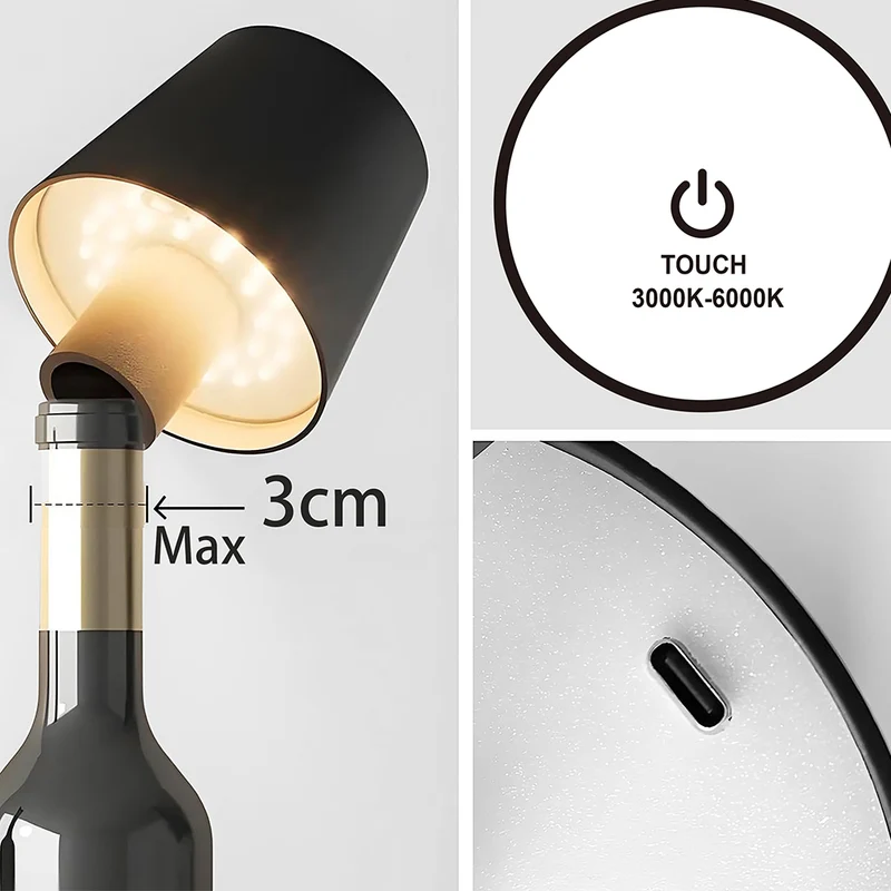 MAXEXCELL Lampada da Tappo per Bottiglia
