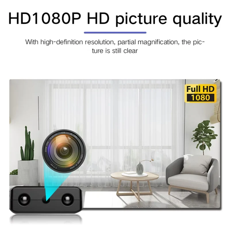 Wifi camera 1080p – Mini beveiligingscamera met nachtzicht en bewegingsdetectie
