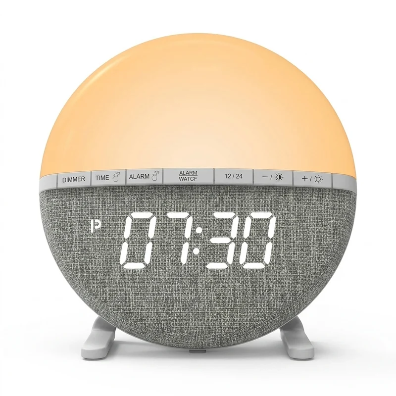 Digitale wekker – zonsopgang en kleurveranderend nachtlicht