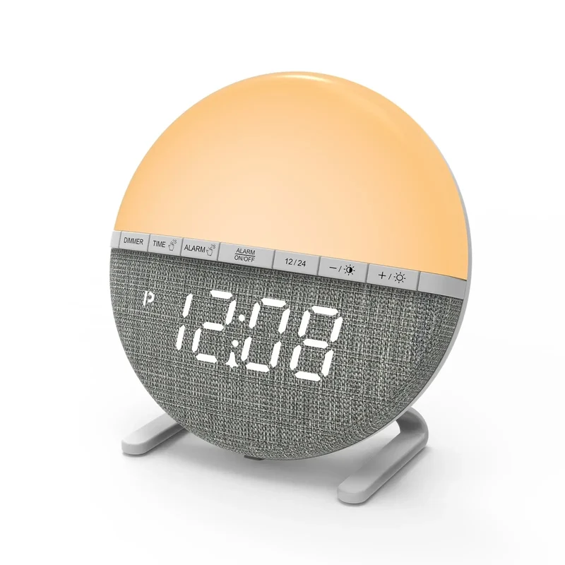 Digitale wekker – zonsopgang en kleurveranderend nachtlicht