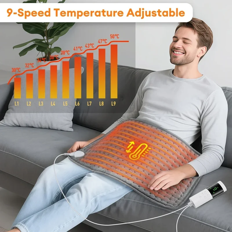 Verwarmingskussen nek en schouders – 30x60 cm met vier standen