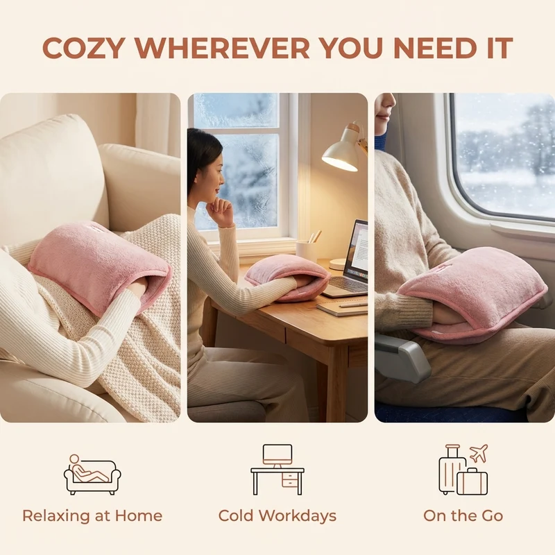 Handwarmer – oplaadbaar met zachte hoes voor koude winterdagen