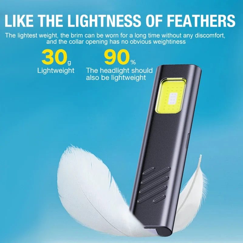 LED-werklamp – draagbaar met clip en vijf lichtstanden voor buiten