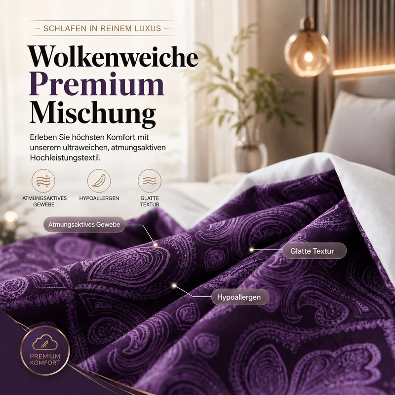 Boho Bettwäsche 3-teilig mit 2 Kissenbezügen | Bohemien