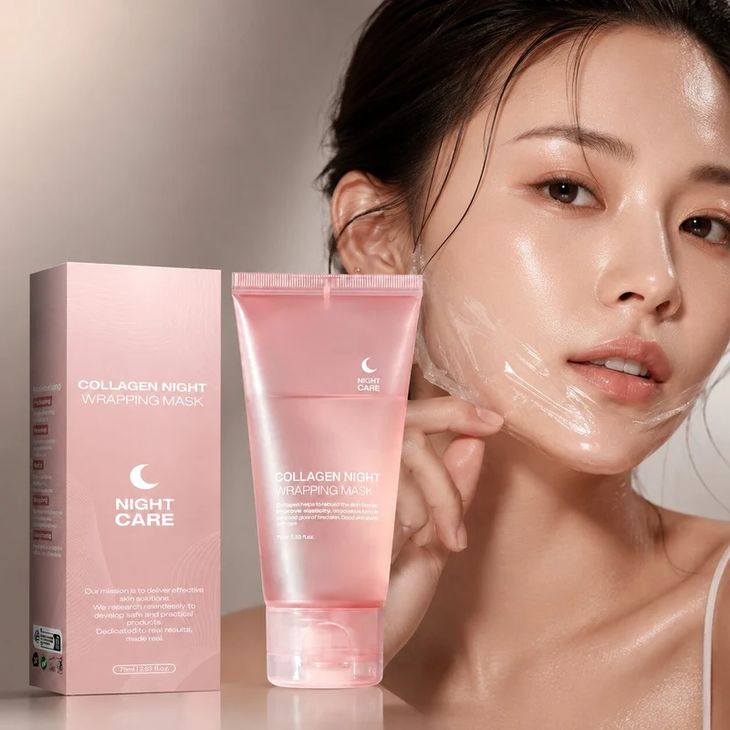 Kollagen Hydrogel Gesichtsmaske für die Nacht | Seidenhydra