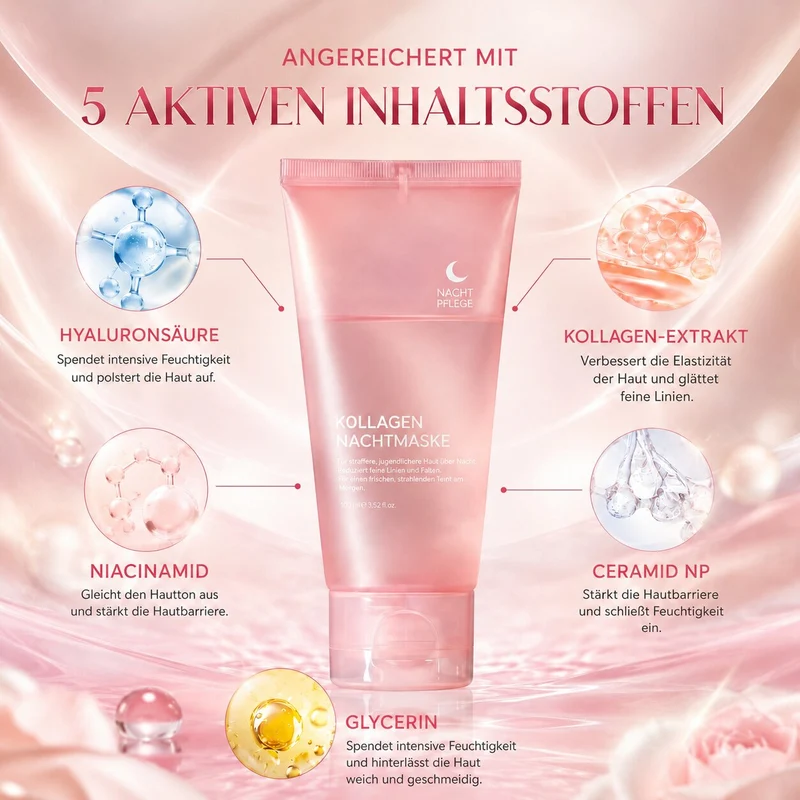 Kollagen Hydrogel Gesichtsmaske für die Nacht | Seidenhydra