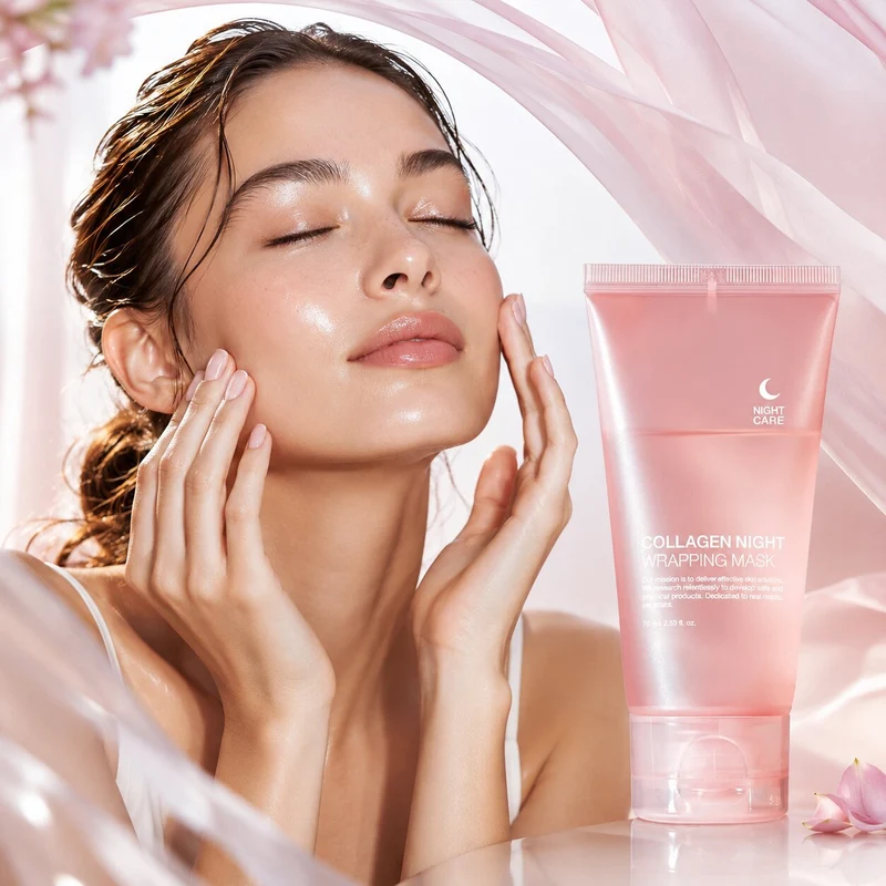 Kollagen Hydrogel Gesichtsmaske für die Nacht | Seidenhydra