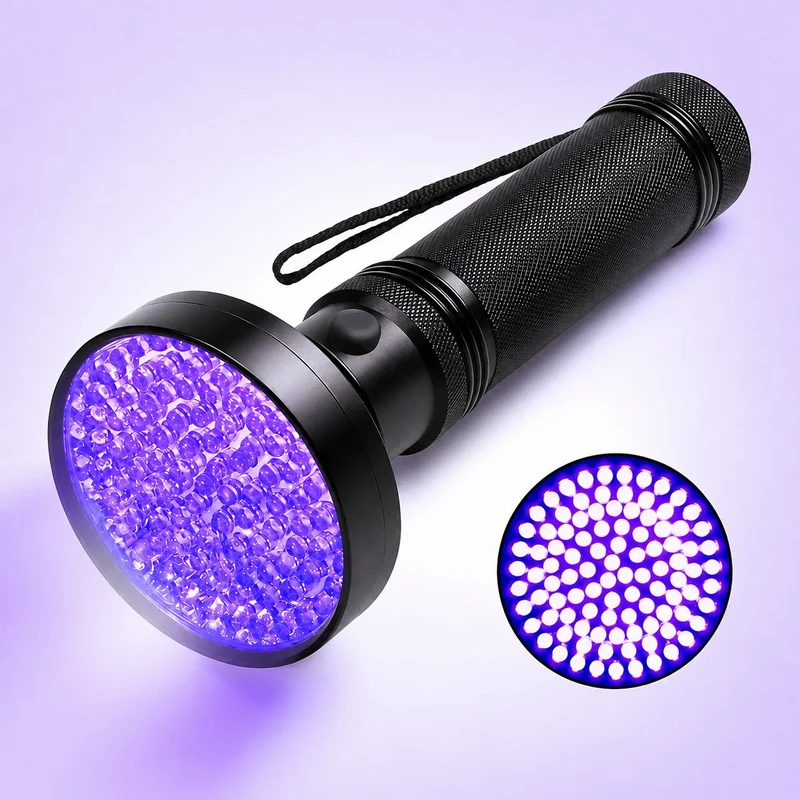 UV Taschenlampe mit 100 LEDs | Spurenlicht