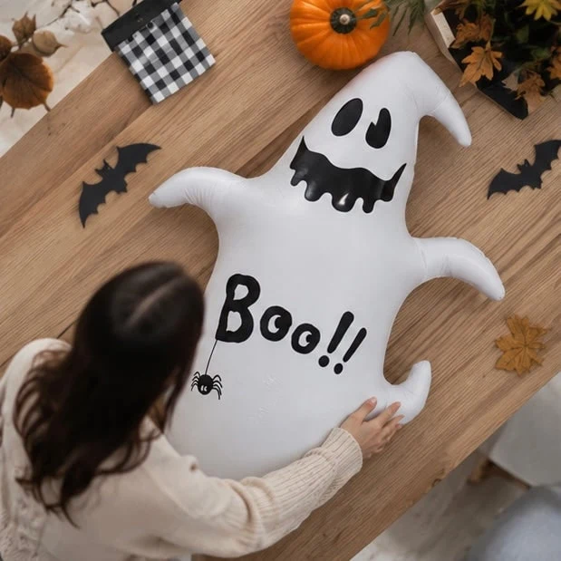 Halloween Inflatable Decoration with a Water Base and Printed Design for the Garden Party