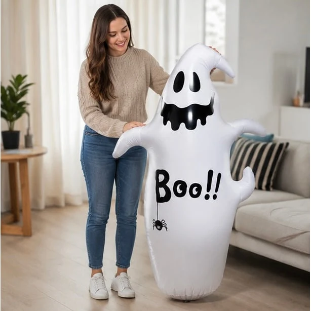 Halloween Inflatable Decoration with a Water Base and Printed Design for the Garden Party