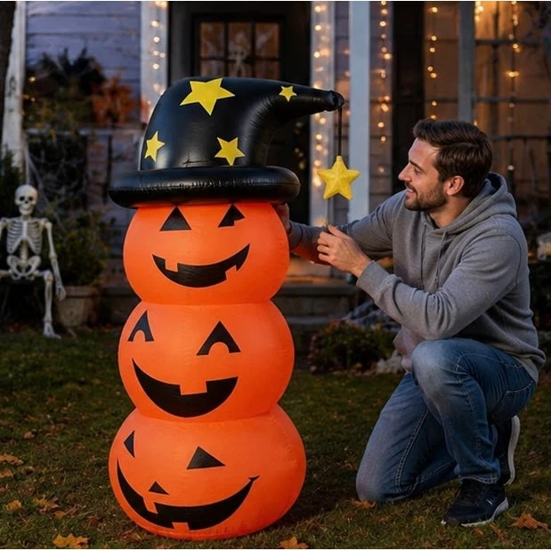 Halloween Inflatable Decoration with a Water Base and Printed Design for the Garden Party