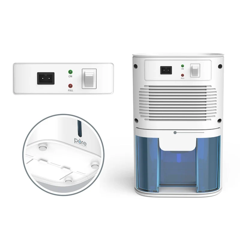 Mini Compact Air Dehumidifier and Moisture Absorber with Water Tank for Home, Small Size