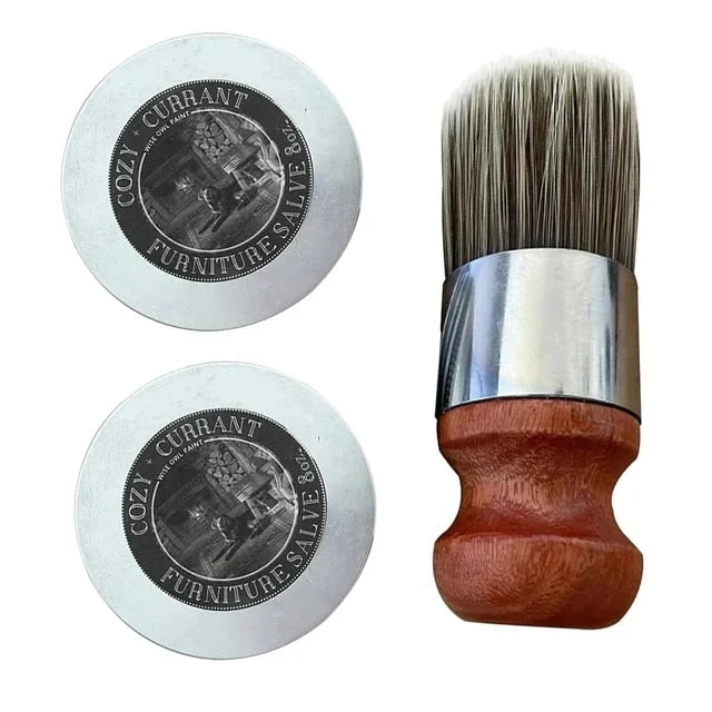 Wood and Furniture Wax in a Tin with a Restoration and Care Brush