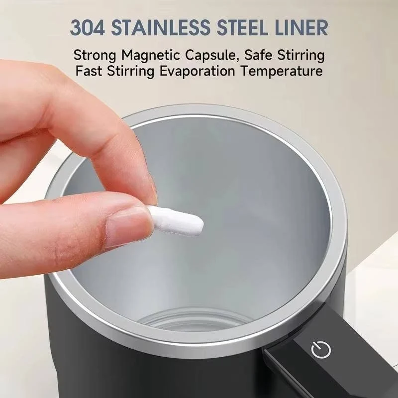 Self-Stirring Thermal Coffee Mug with Temperature Display for Coffee