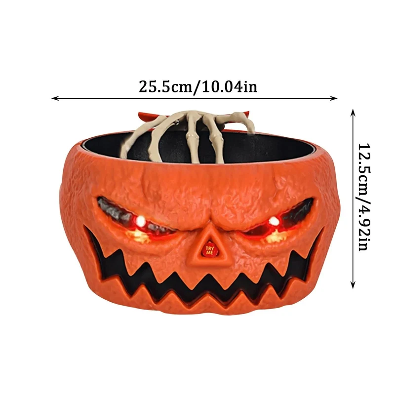 Halloween Interactive Candy Bowl with a Motion Sensor and Glowing LED Eyes