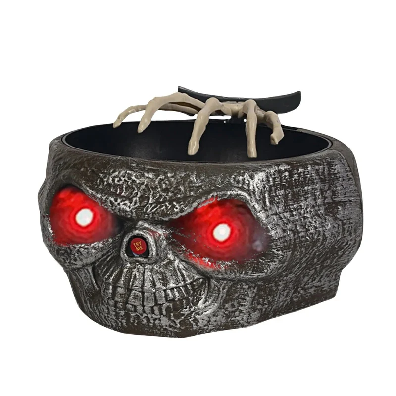Halloween Interactive Candy Bowl with a Motion Sensor and Glowing LED Eyes