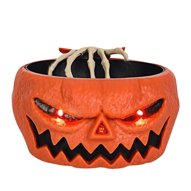 Halloween Interactive Candy Bowl with a Motion Sensor and Glowing LED Eyes