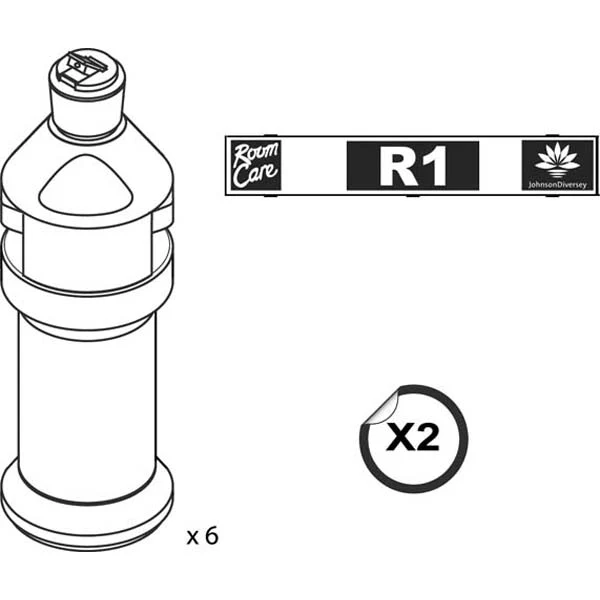 Kit bottiglie vuote da Divermite/Diverflow per Room Care R1 Pur-Eco R1 6 pezzi DISPONIBILE IN 7 GIORNI LAVORATIVI