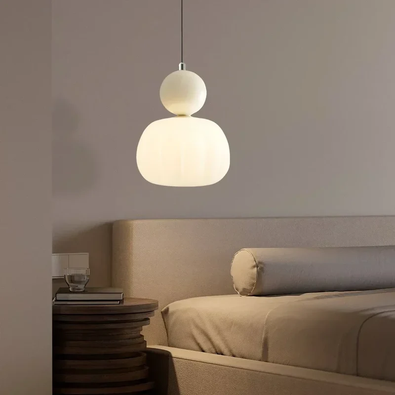 Elegant Art Deco Style Pendant Lamp with Cream Ceiling Shade